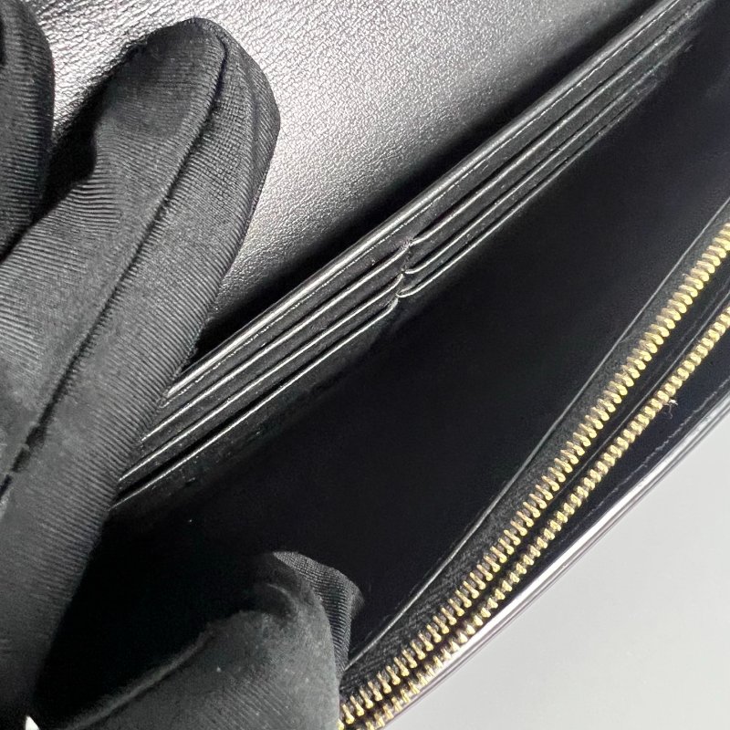 CELINE  黑凱旋門掀蓋長夾-8