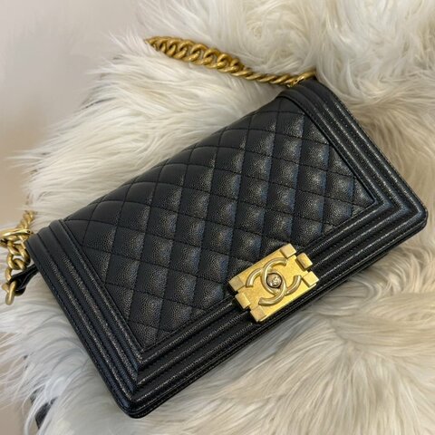 香奈兒 香奈兒黑金荔枝BOY 芯片