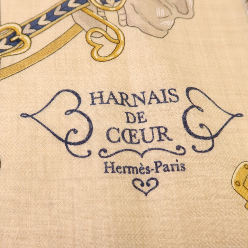 HERMES 羊絨/絲質Scarf 40x40絲巾-5
