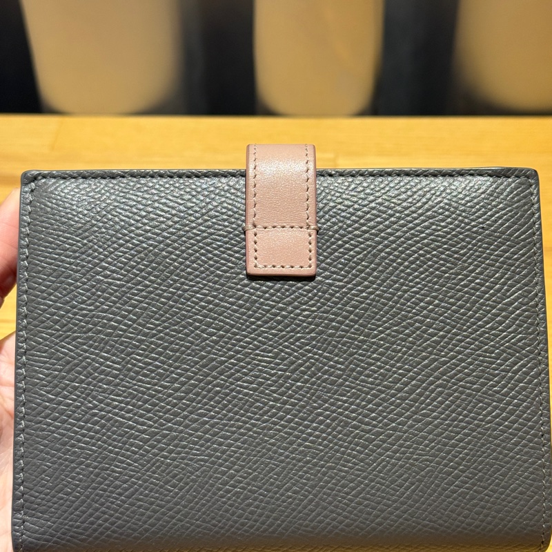 CELINE 拼色中夾卡其灰粉色-7