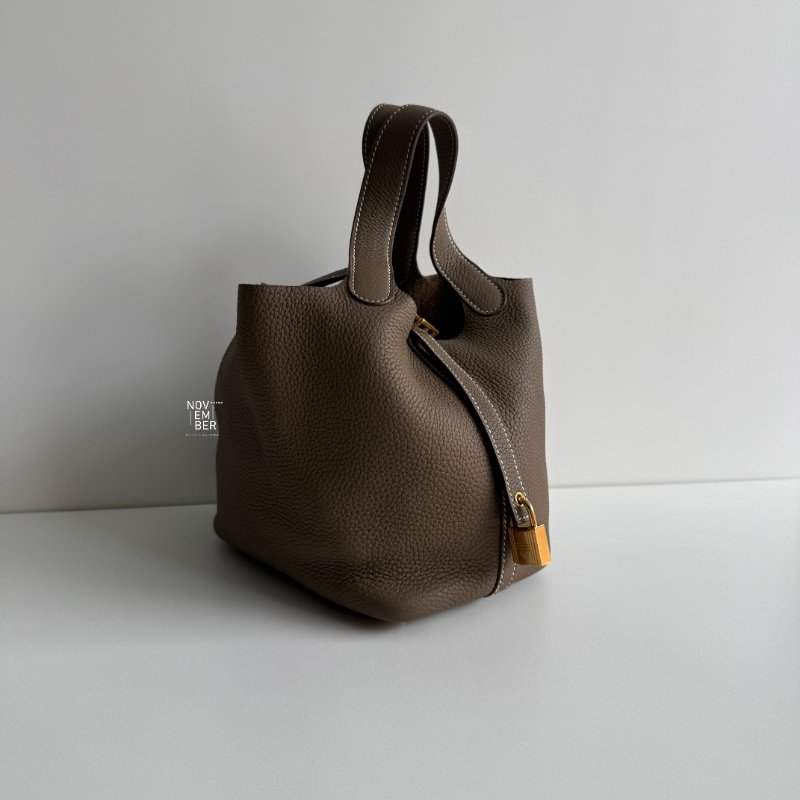 99新🆕 全配有購證🙌🏻 Hermès 愛馬仕 Picotin18 大象灰金釦-1