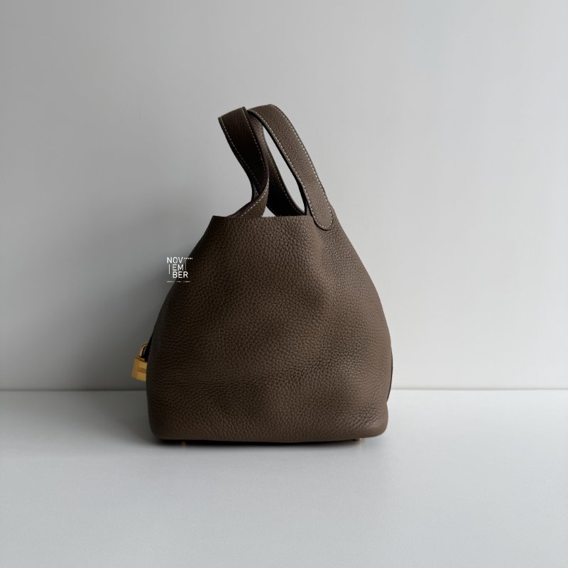 99新🆕 全配有購證🙌🏻 Hermès 愛馬仕 Picotin18 大象灰金釦-2