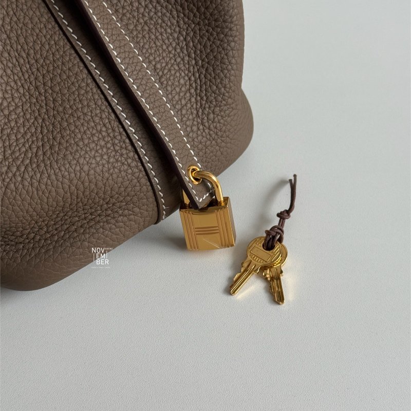 99新🆕 全配有購證🙌🏻 Hermès 愛馬仕 Picotin18 大象灰金釦-3