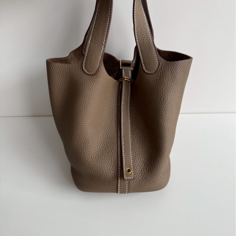 99新🆕 全配有購證🙌🏻 Hermès 愛馬仕 Picotin18 大象灰金釦-5