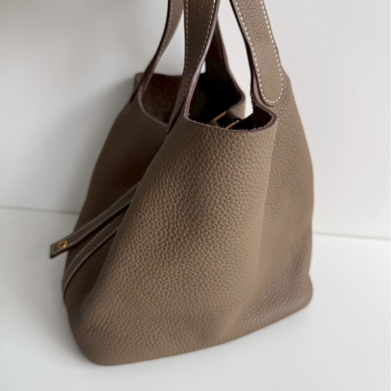 99新🆕 全配有購證🙌🏻 Hermès 愛馬仕 Picotin18 大象灰金釦-6