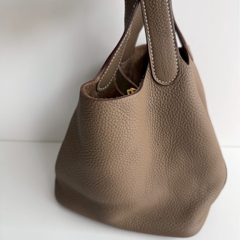 99新🆕 全配有購證🙌🏻 Hermès 愛馬仕 Picotin18 大象灰金釦-7