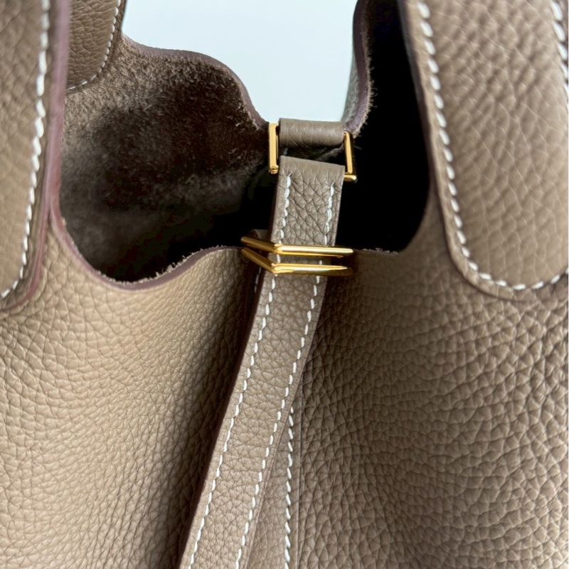 99新🆕 全配有購證🙌🏻 Hermès 愛馬仕 Picotin18 大象灰金釦-8