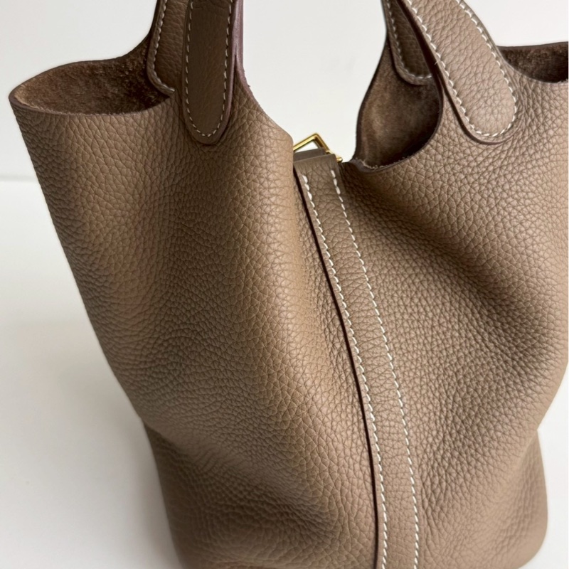 99新🆕 全配有購證🙌🏻 Hermès 愛馬仕 Picotin18 大象灰金釦-12