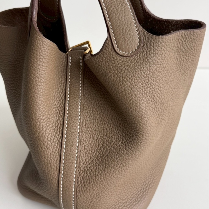 99新🆕 全配有購證🙌🏻 Hermès 愛馬仕 Picotin18 大象灰金釦-13