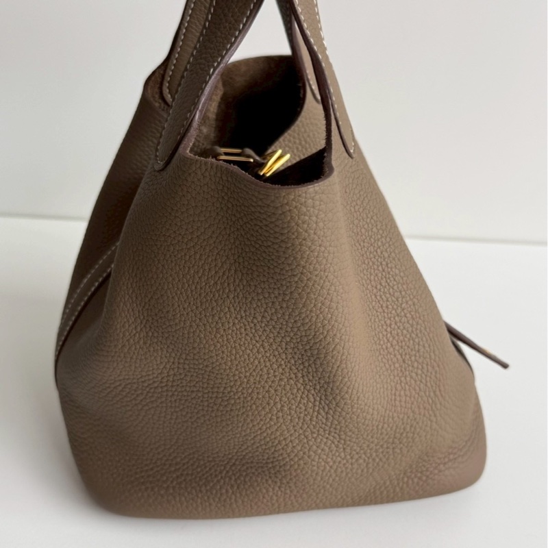 99新🆕 全配有購證🙌🏻 Hermès 愛馬仕 Picotin18 大象灰金釦-14