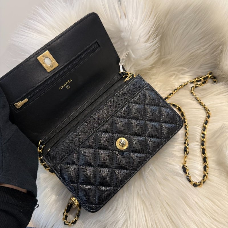 香奈兒 法瑯雙C WOC斜背包-2