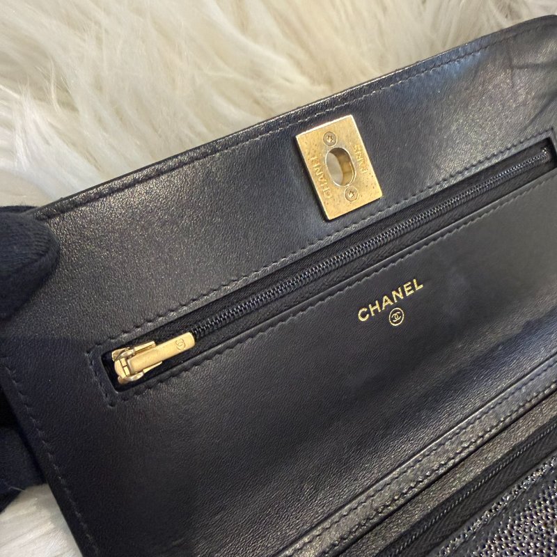 香奈兒 法瑯雙C WOC斜背包-3