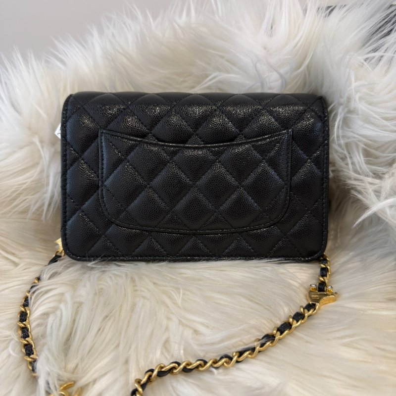 香奈兒 法瑯雙C WOC斜背包-6