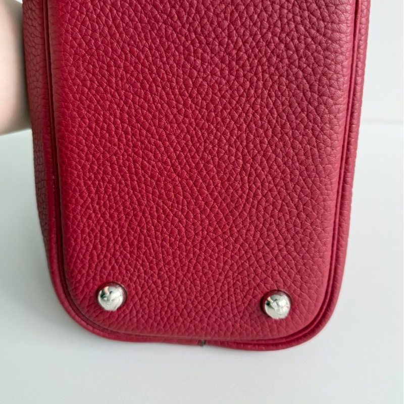 98新🫰🏻 Hermès 愛馬仕 Bolide 31 酒紅色銀釦🍷-11