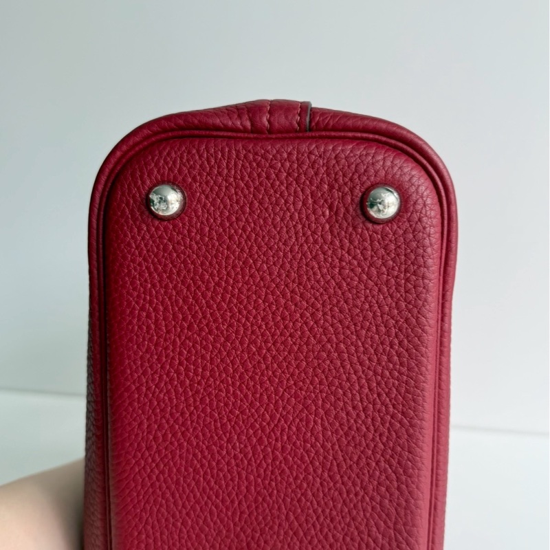 98新🫰🏻 Hermès 愛馬仕 Bolide 31 酒紅色銀釦🍷-12