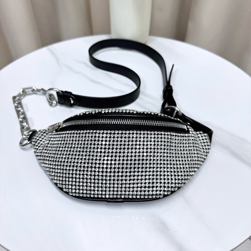 99新 亞歷山大王 滿鑽腰包 尺寸22*10cm 可斜挎的腰包-0