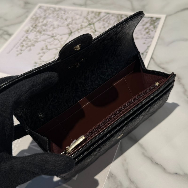 香奈兒 經典黑銀中夾-4