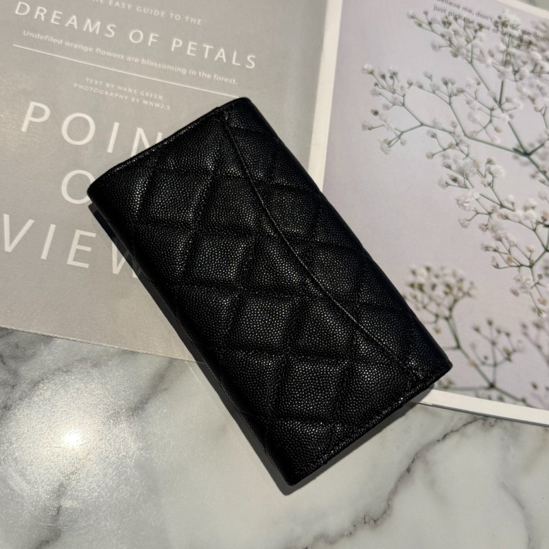 香奈兒 經典黑銀中夾-5