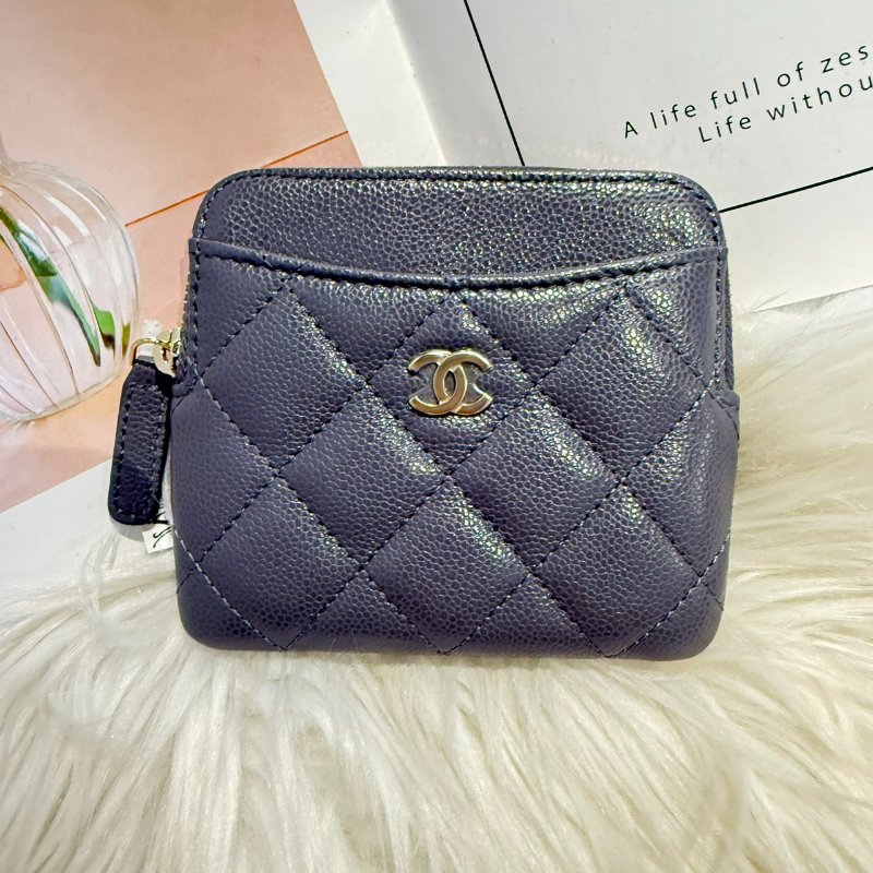 全新 香奈兒 灰色吐司卡包-1