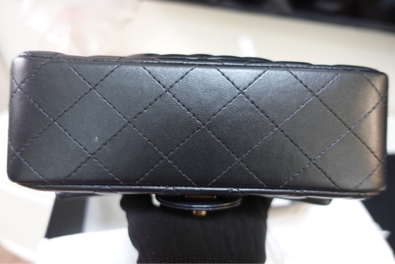 Chanel CF20 口蓋包大Mini 羊皮黑淡金扣 晶片款大全配98新-15