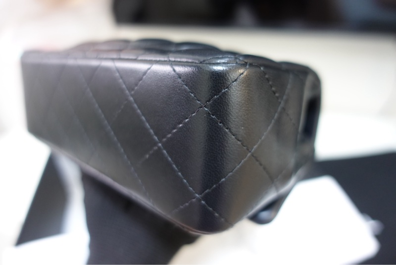 Chanel CF20 口蓋包大Mini 羊皮黑淡金扣 晶片款大全配98新-16