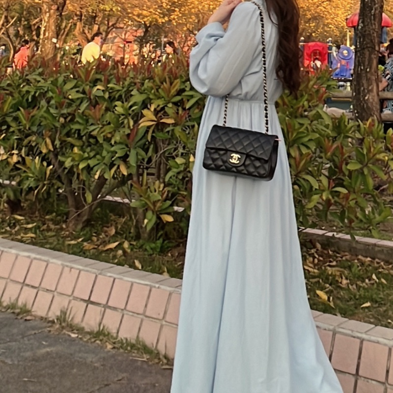 Chanel CF20 口蓋包大Mini 羊皮黑淡金扣 晶片款大全配 二手98新（專櫃價185600）-3