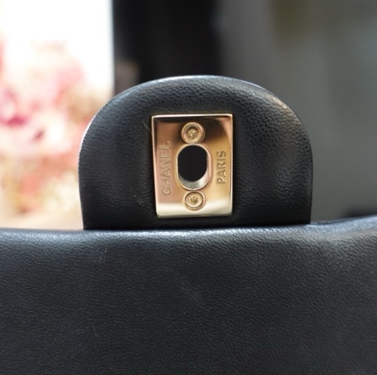 Chanel CF20 口蓋包大Mini 羊皮黑淡金扣 晶片款大全配 二手98新（專櫃價185600）-4