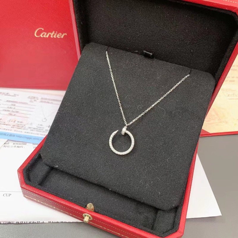 Cartier卡地亞Love釘子白金滿鑽項鍊，2019年購入-2