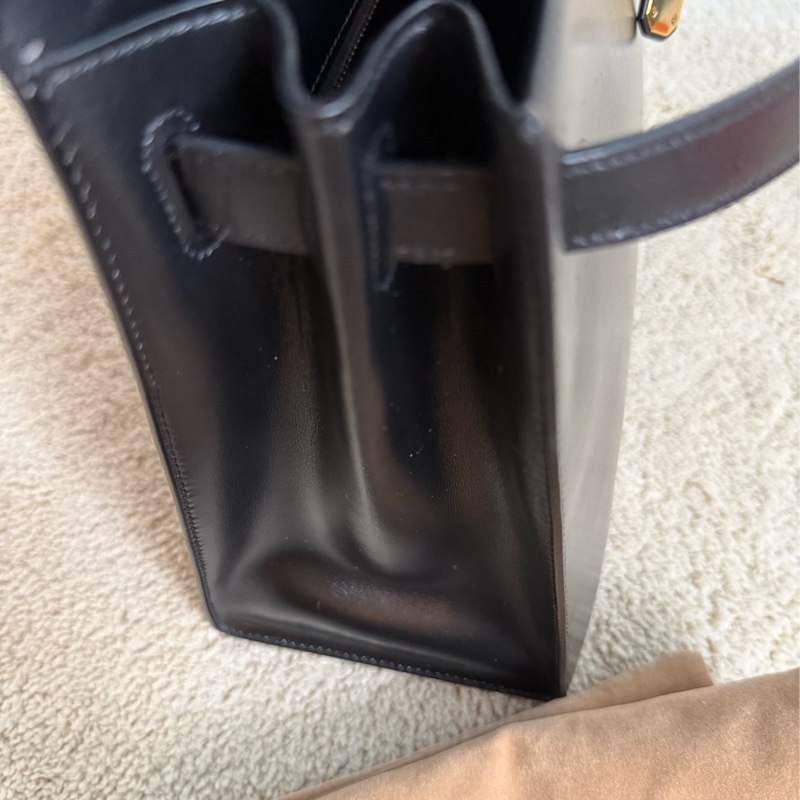 愛馬仕凱莉包 Kelly 28 黑金 box 配件全-14