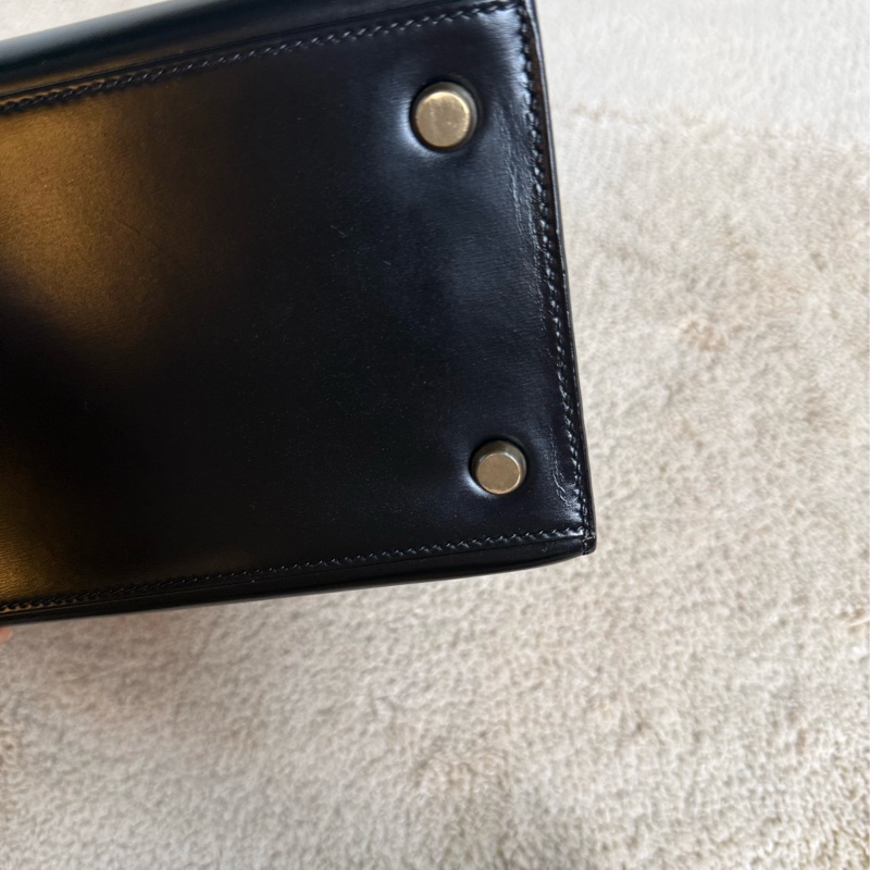 愛馬仕凱莉包 Kelly 28 黑金 box 配件全-22