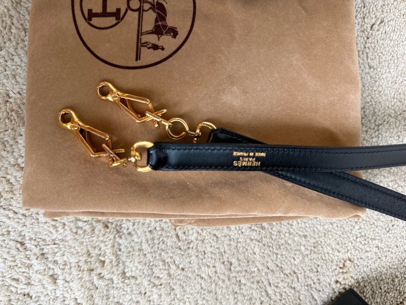 愛馬仕凱莉包 Kelly 28 黑金 box 配件全-29