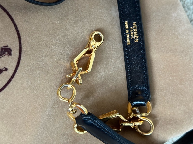 愛馬仕凱莉包 Kelly 28 黑金 box 配件全-37