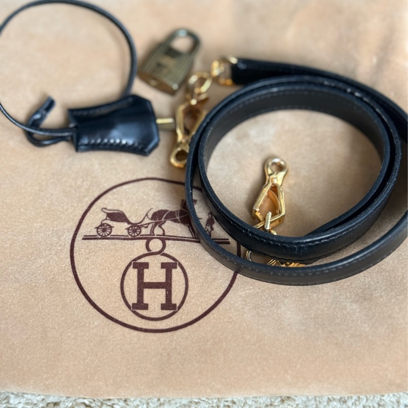 愛馬仕凱莉包 Kelly 28 黑金 box 配件全-10