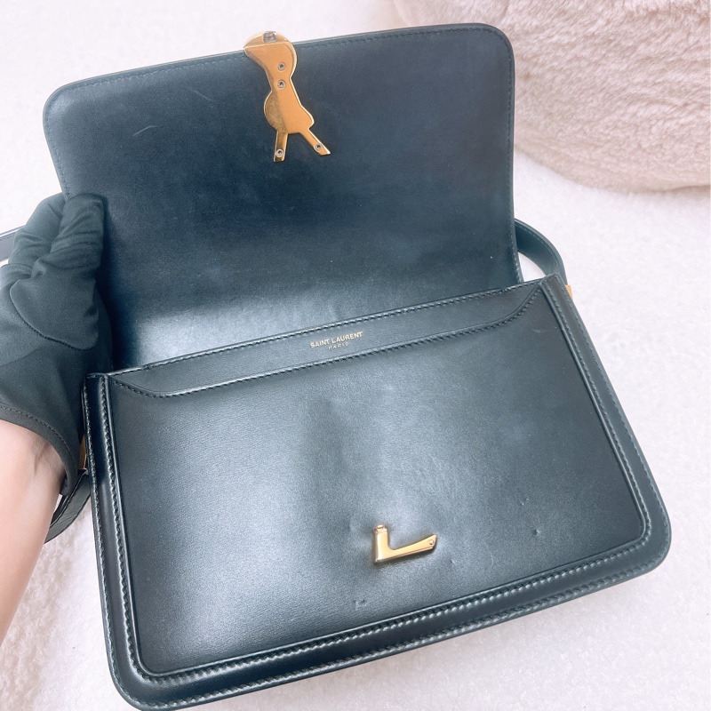 YSL solferino box 黑金豆腐包/郵差包-12