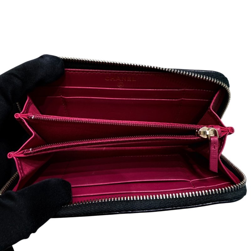 CHANEL 香奈兒 AP0948 CHANEL19系列 Zipper Medium Wallet 羊皮 中夾 黑色 金釦-6