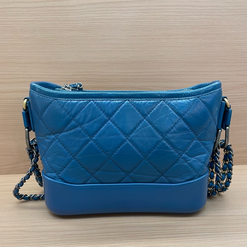 NO:D32 CHANEL香奈儿 流浪包 菱格金銀链 羊皮手提单肩斜挎包 小号 2019年 28開 有卡 有塵袋 無盒子-1