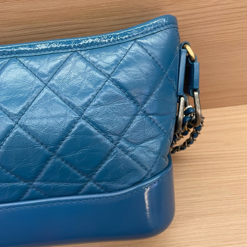 NO:D32 CHANEL香奈儿 流浪包 菱格金銀链 羊皮手提单肩斜挎包 小号 2019年 28開 有卡 有塵袋 無盒子-9