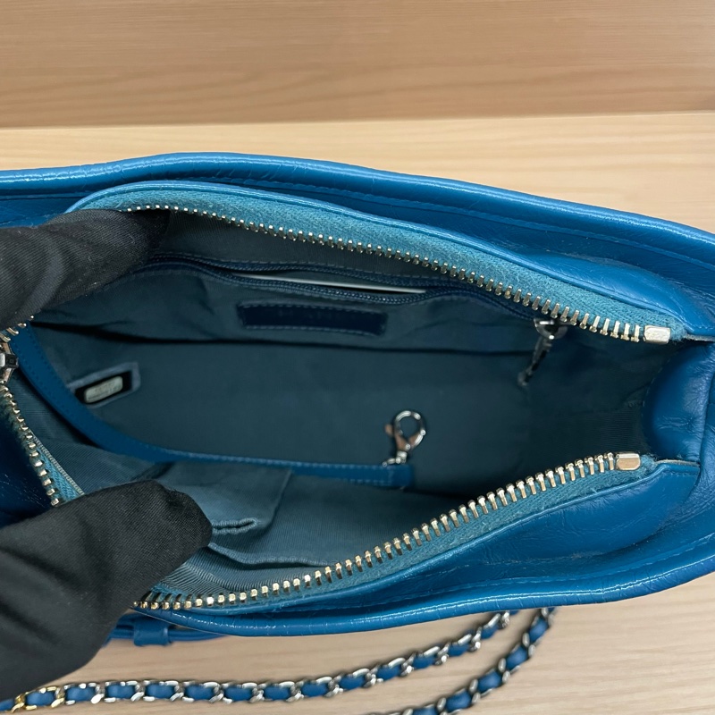 NO:D32 CHANEL香奈儿 流浪包 菱格金銀链 羊皮手提单肩斜挎包 小号 2019年 28開 有卡 有塵袋 無盒子-11