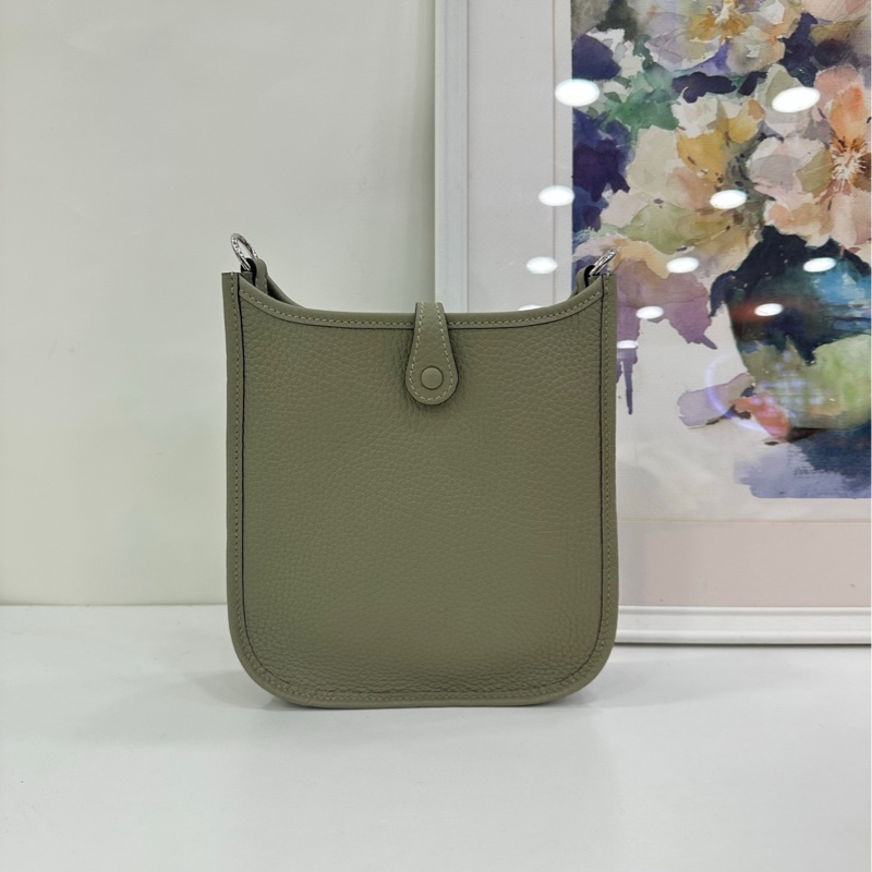 Hermes mini evelyne 鼠尾草綠銀扣全新k 有購證-3