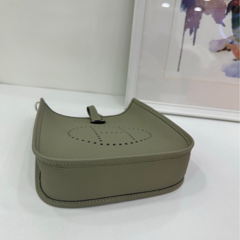 Hermes mini evelyne 鼠尾草綠銀扣全新k 有購證-6