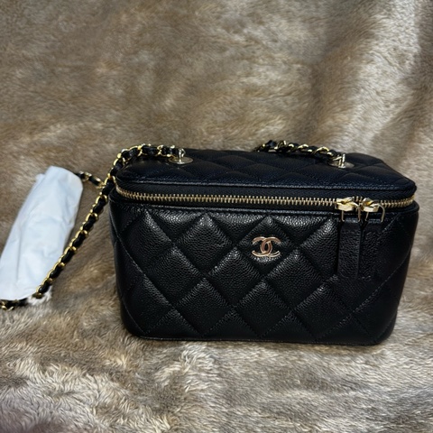 CHANEL 荔枝皮黑色長盒子