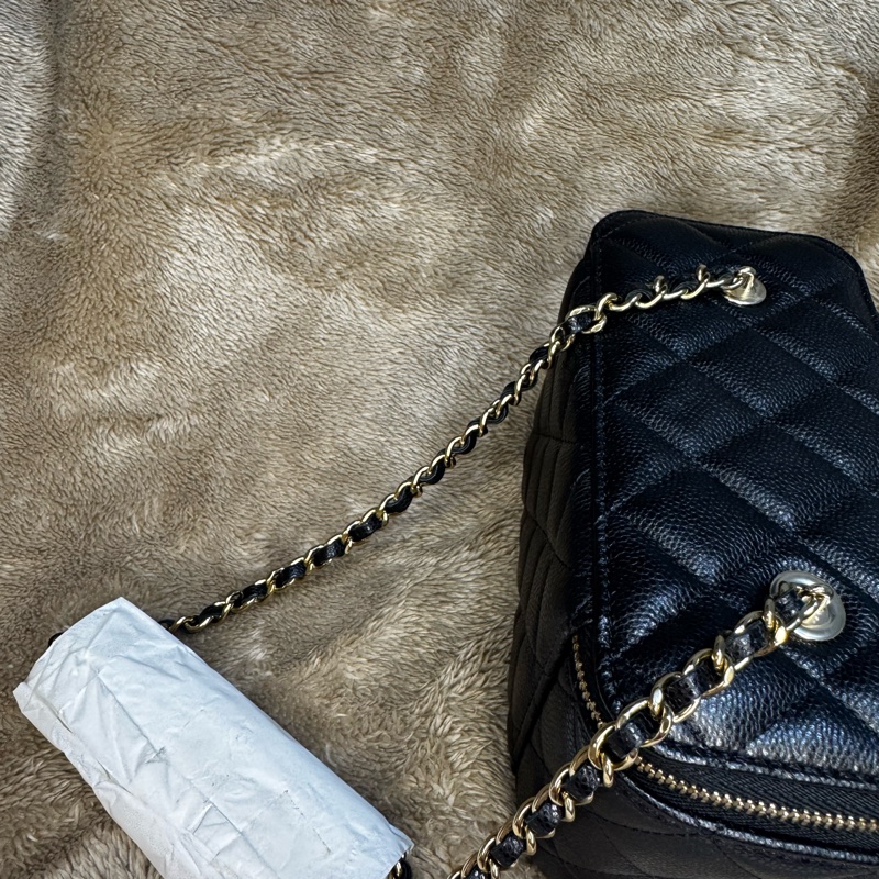 CHANEL 荔枝皮黑色長盒子-4