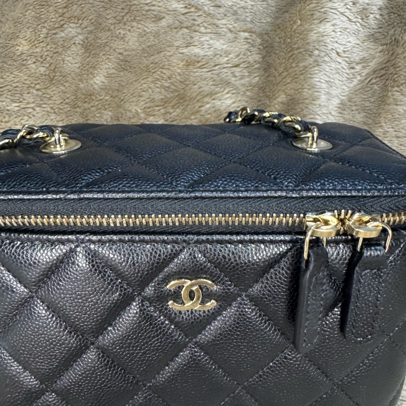 CHANEL 荔枝皮黑色長盒子-5