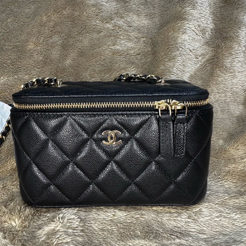 CHANEL 荔枝皮黑色長盒子-6