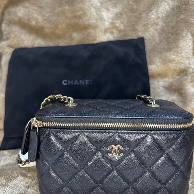 CHANEL 荔枝皮黑色長盒子-11