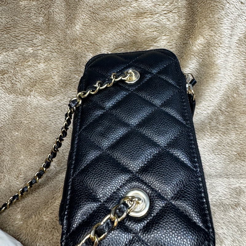 CHANEL 荔枝皮黑色長盒子-14