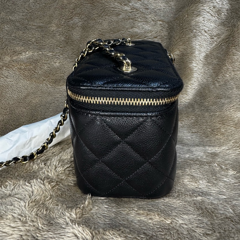 CHANEL 荔枝皮黑色長盒子-15