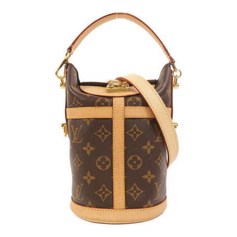 LOUIS VUITTON Monogram Duffle金扣手挽肩背兩用袋棕色