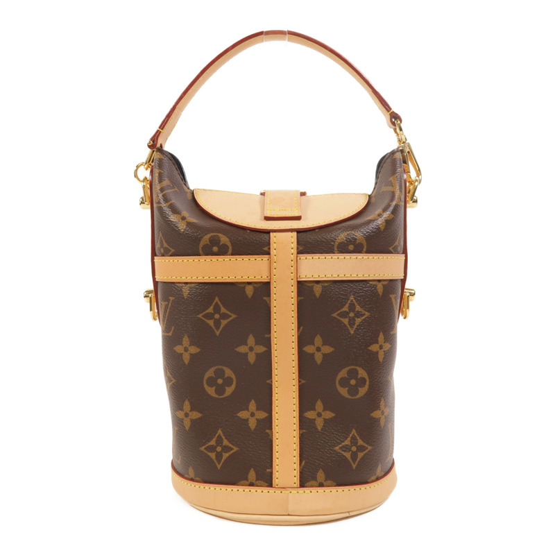 LOUIS VUITTON Monogram Duffle金扣手挽肩背兩用袋棕色-1