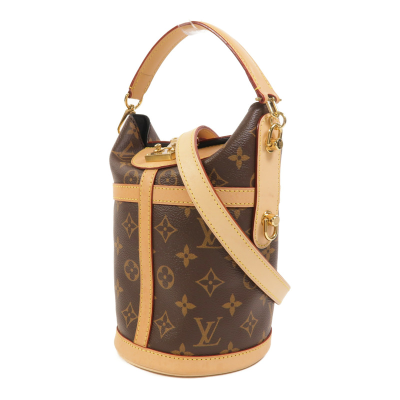 LOUIS VUITTON Monogram Duffle金扣手挽肩背兩用袋棕色-2